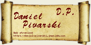 Daniel Pivarski vizit kartica